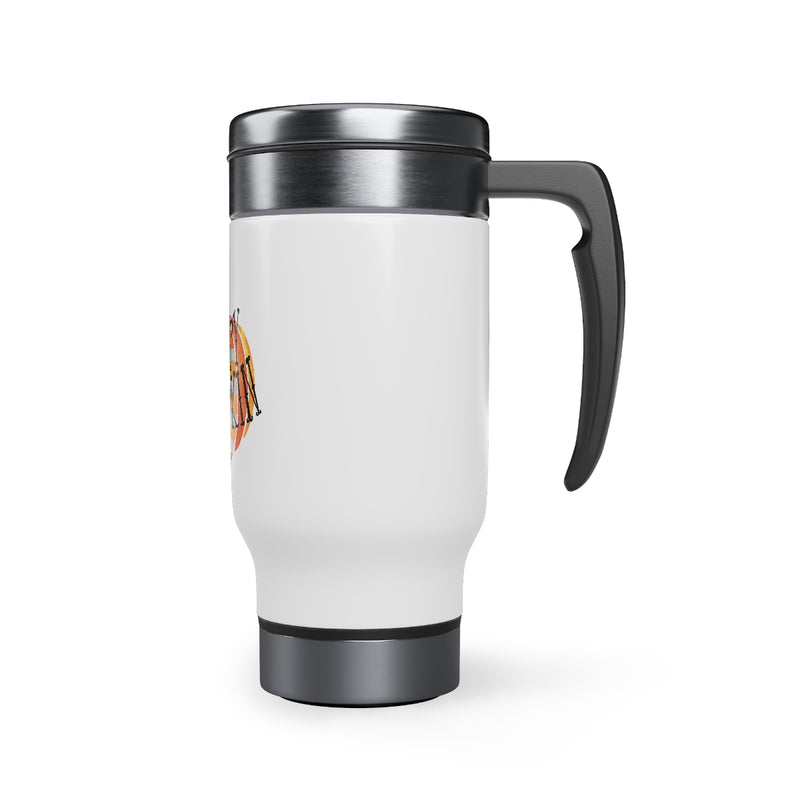 Happy Pumpkin Fest Stainless Steel Travel Mug with Handle, 14oz