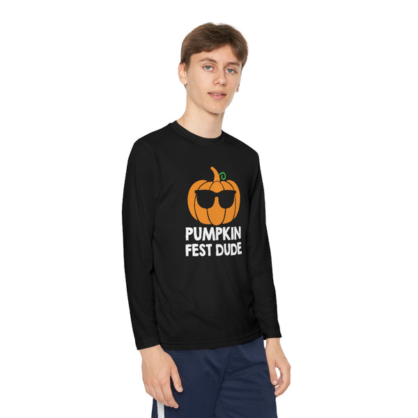 Pumpkin Fest Dude Youth Long Sleeve Tee