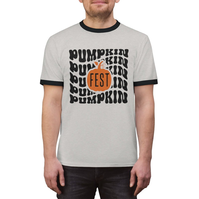 Retro Pumpkin Fest Ringer Tee