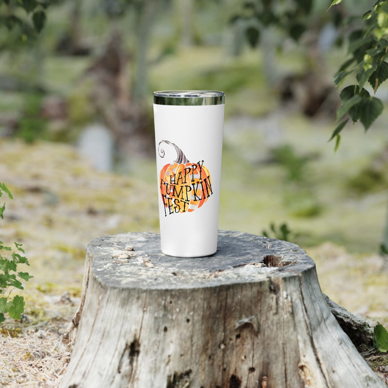 Happy Pumpkin Fest Copper Vacuum Insulated Tumbler, 22oz