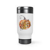 Happy Pumpkin Fest Stainless Steel Travel Mug with Handle, 14oz