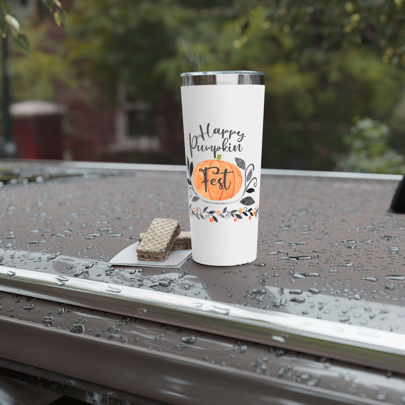 Happy Pumpkin Fest Copper Vacuum Insulated Tumbler, 22oz