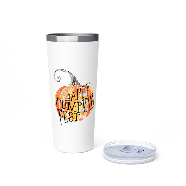 Happy Pumpkin Fest Copper Vacuum Insulated Tumbler, 22oz