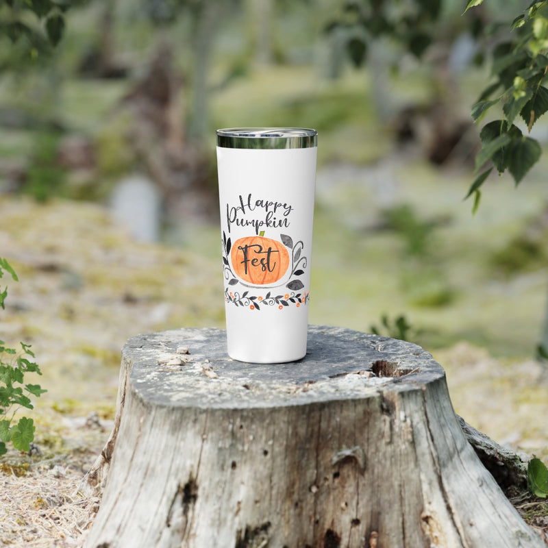Happy Pumpkin Fest Copper Vacuum Insulated Tumbler, 22oz