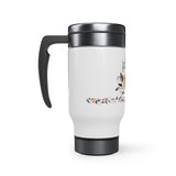 Happy Pumpkin Fest Stainless Steel Travel Mug with Handle, 14oz