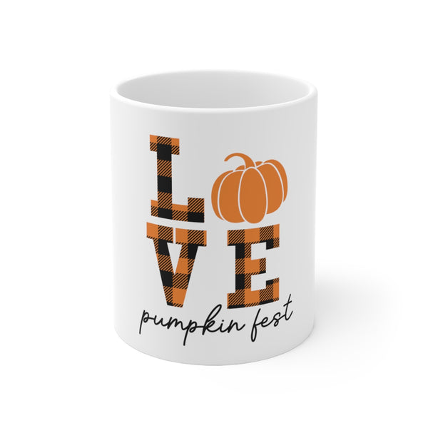 LOVE Pumpkin Fest Ceramic Mug 11oz