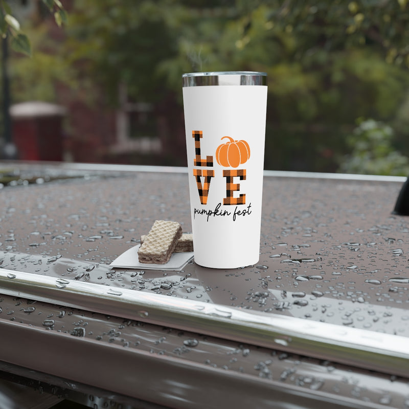 LOVE Pumpkin Fest Copper Vacuum Insulated Tumbler, 22oz