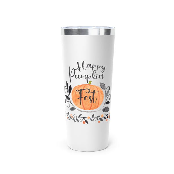 Happy Pumpkin Fest Copper Vacuum Insulated Tumbler, 22oz