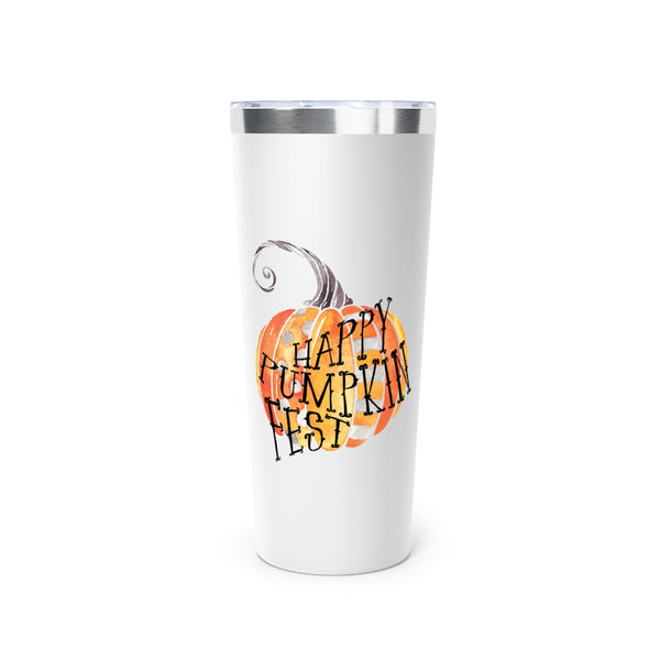 Happy Pumpkin Fest Copper Vacuum Insulated Tumbler, 22oz