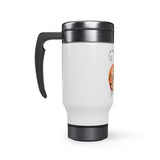 Happy Pumpkin Fest Stainless Steel Travel Mug with Handle, 14oz