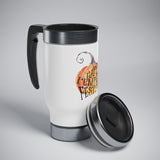 Happy Pumpkin Fest Stainless Steel Travel Mug with Handle, 14oz