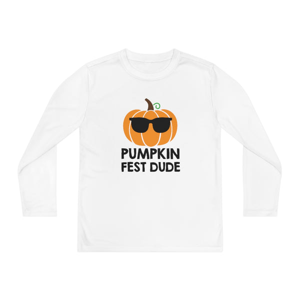 Pumpkin Fest Dude Youth Long Sleeve Tee