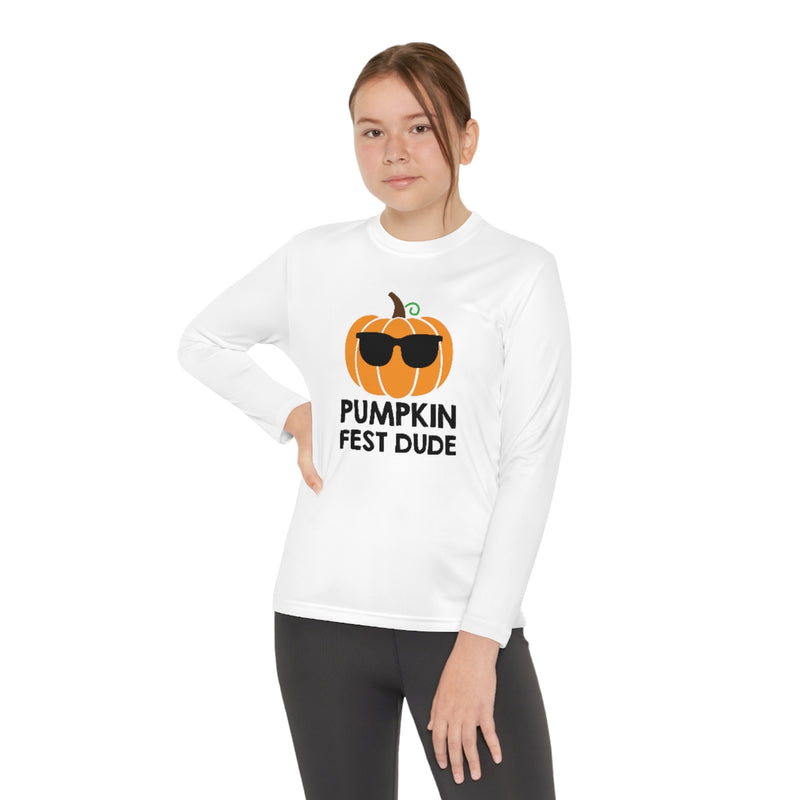 Pumpkin Fest Dude Youth Long Sleeve Tee