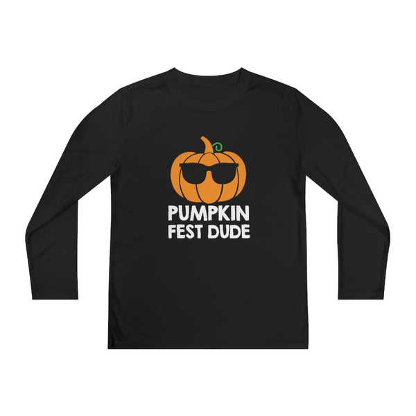 Pumpkin Fest Dude Youth Long Sleeve Tee