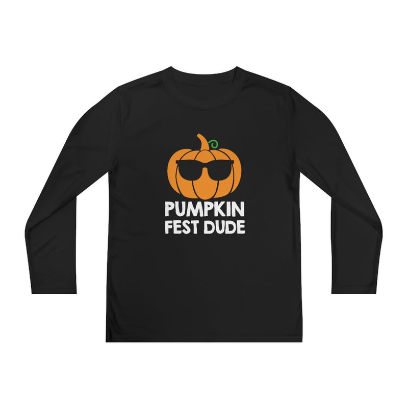 Pumpkin Fest Dude Youth Long Sleeve Tee