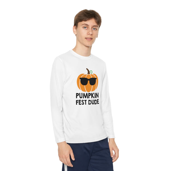 Pumpkin Fest Dude Youth Long Sleeve Tee