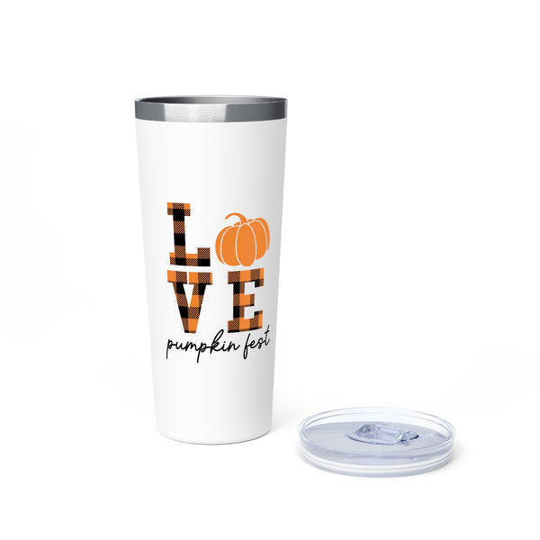LOVE Pumpkin Fest Copper Vacuum Insulated Tumbler, 22oz
