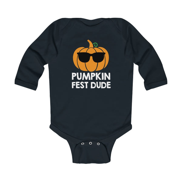 Pumpkin Fest Dude Infant Long Sleeve Bodysuit